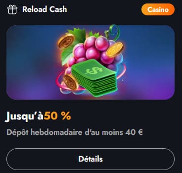 Martin Casino bonus hebdomadaire