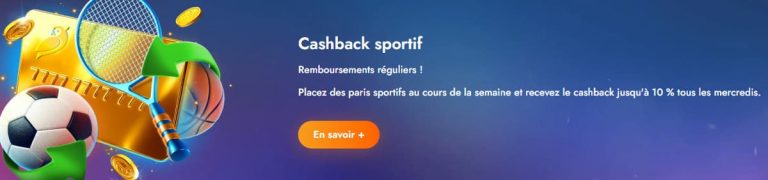 Martin Casino cashback sportif