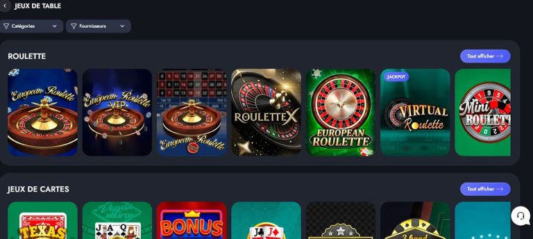 Martin Casino jeux table