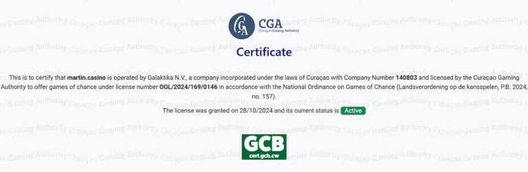 Martin Casino licence