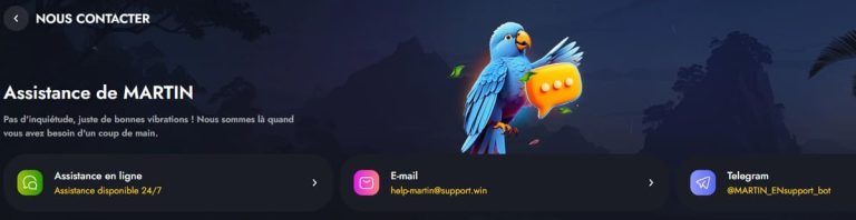 Martin Casino support client